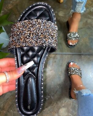 Women Rhinestone slides