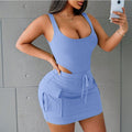 Slim Skirt With Top Set