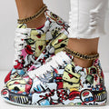 Casual Round Toe Thick Sole Sneakers - Littfashions