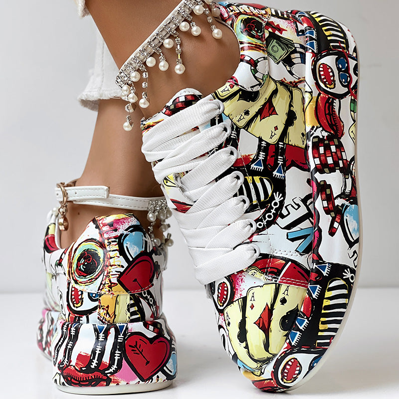 Casual Round Toe Thick Sole Sneakers