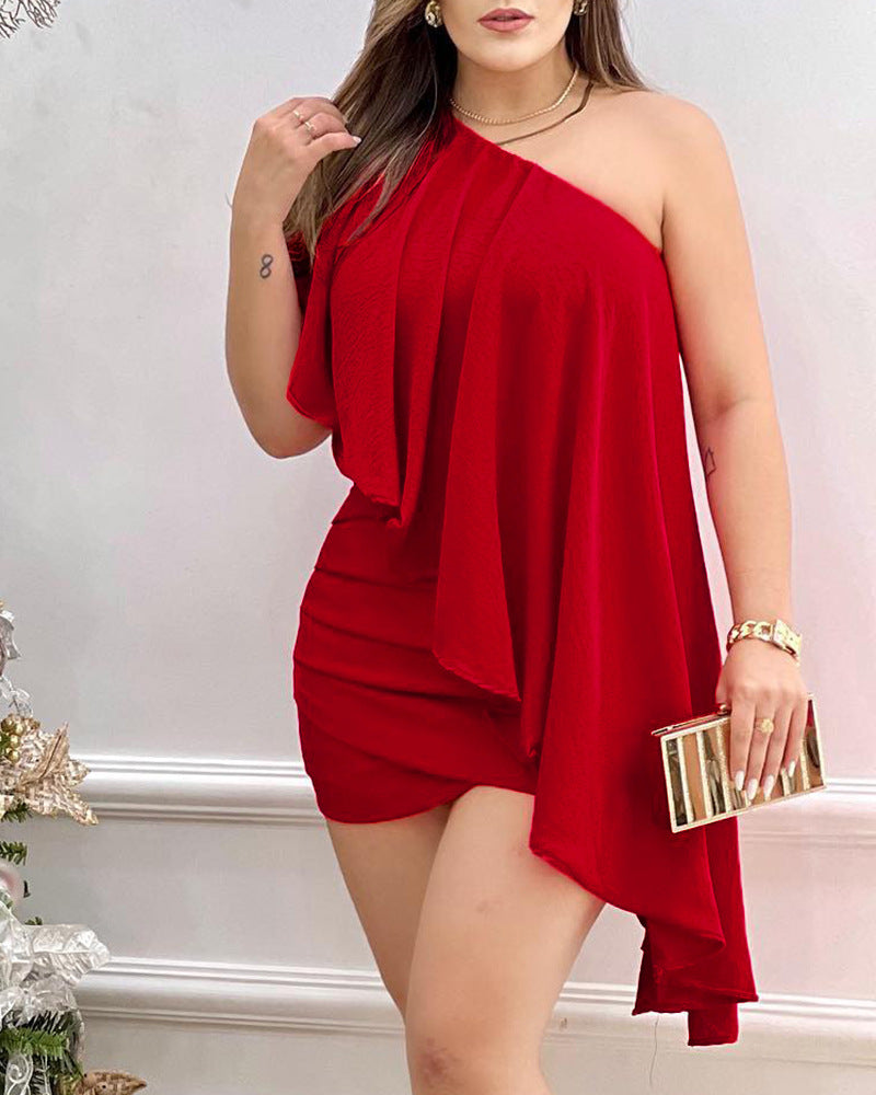 One Shoulder Dress - Littfashions