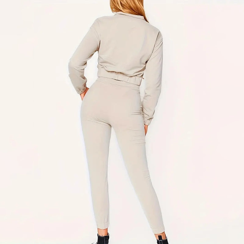 Two Piece Cropped Long SleeveTracksuit