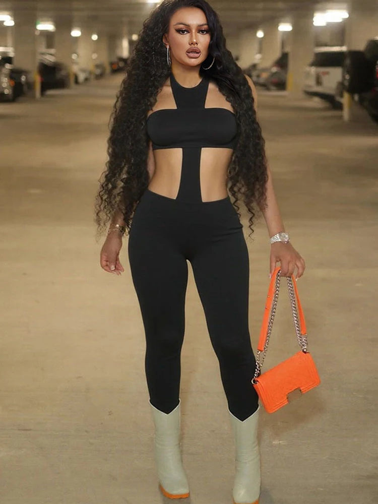 Sleeveless Skinny jumpsuit