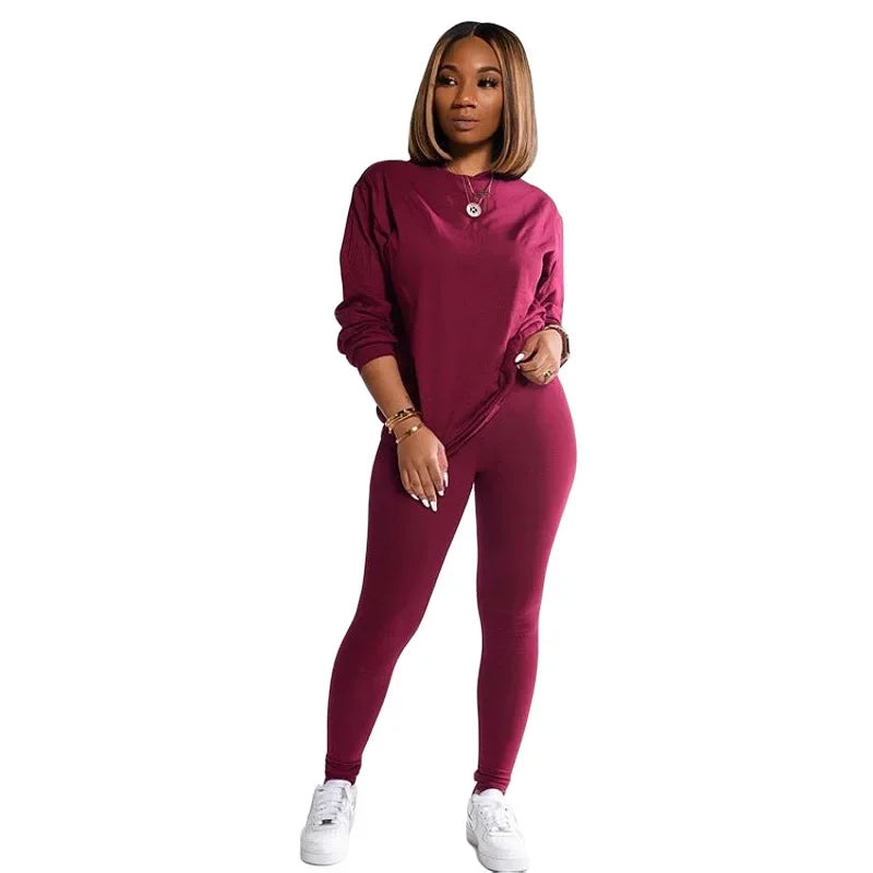 stacked leggings outfit set