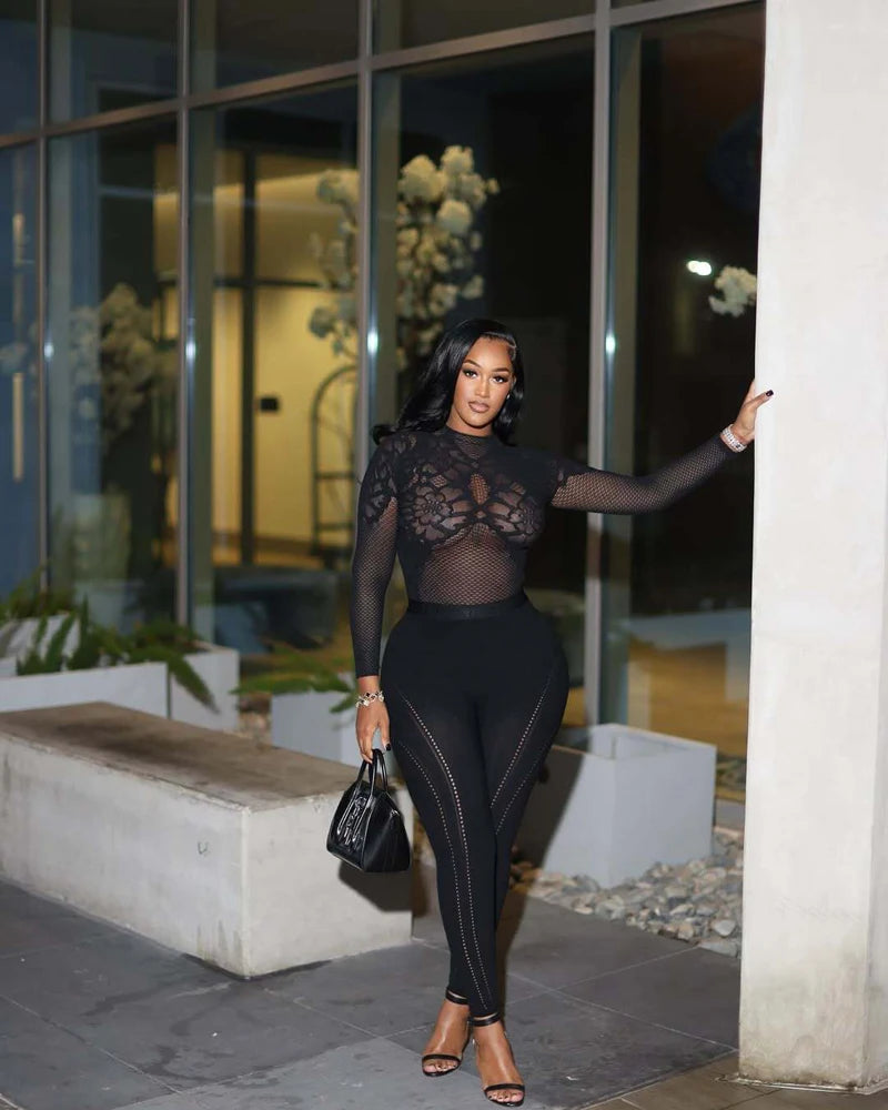 Two Piece Long Sleeve & Leggings Outfit