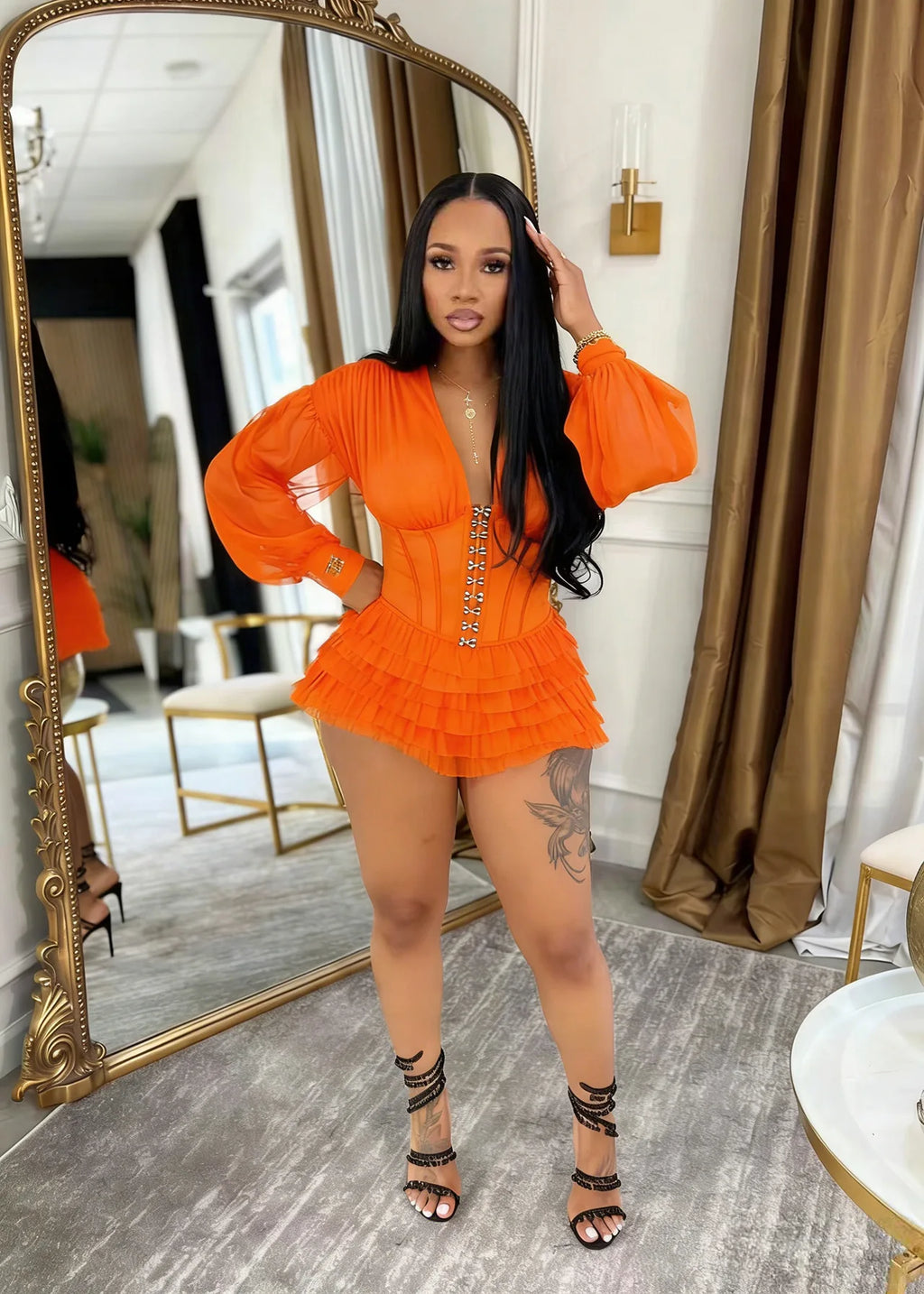 Ruched Long Sleeves Jumpsuit