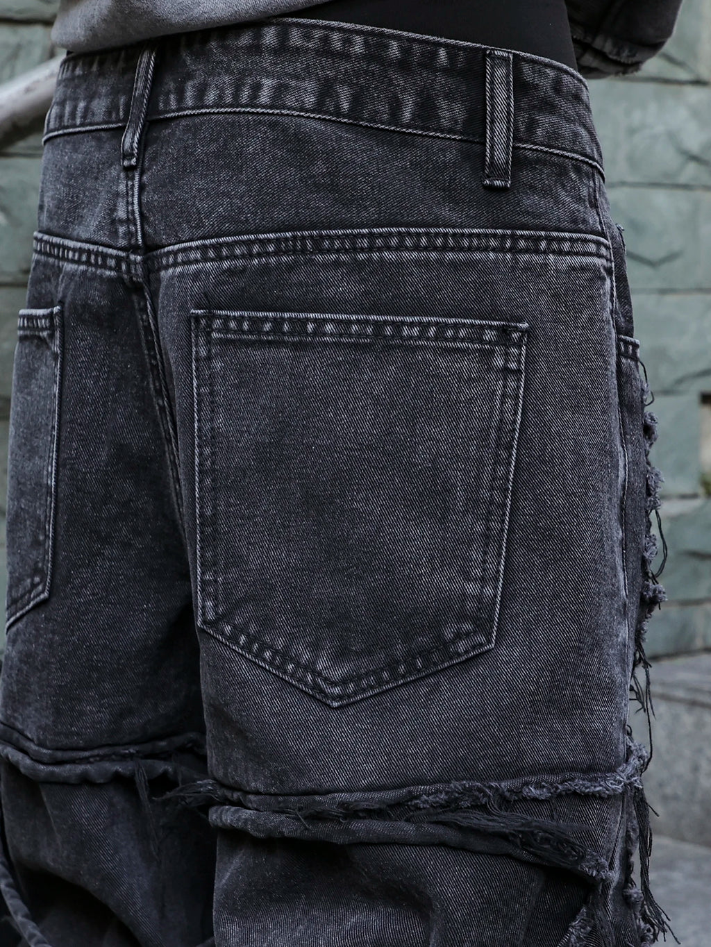 Men's black (ripped holes) Jeans