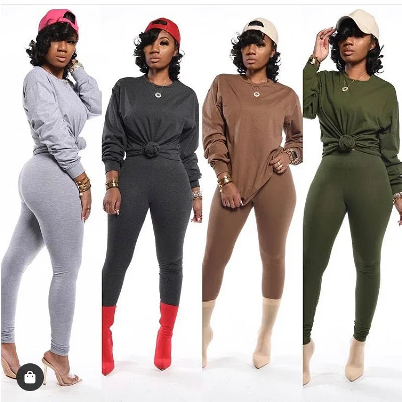 stacked leggings outfit set