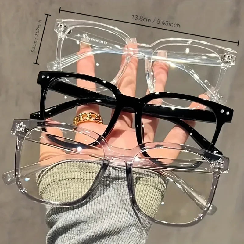 3pcs Unisex Square Frame Glasses
