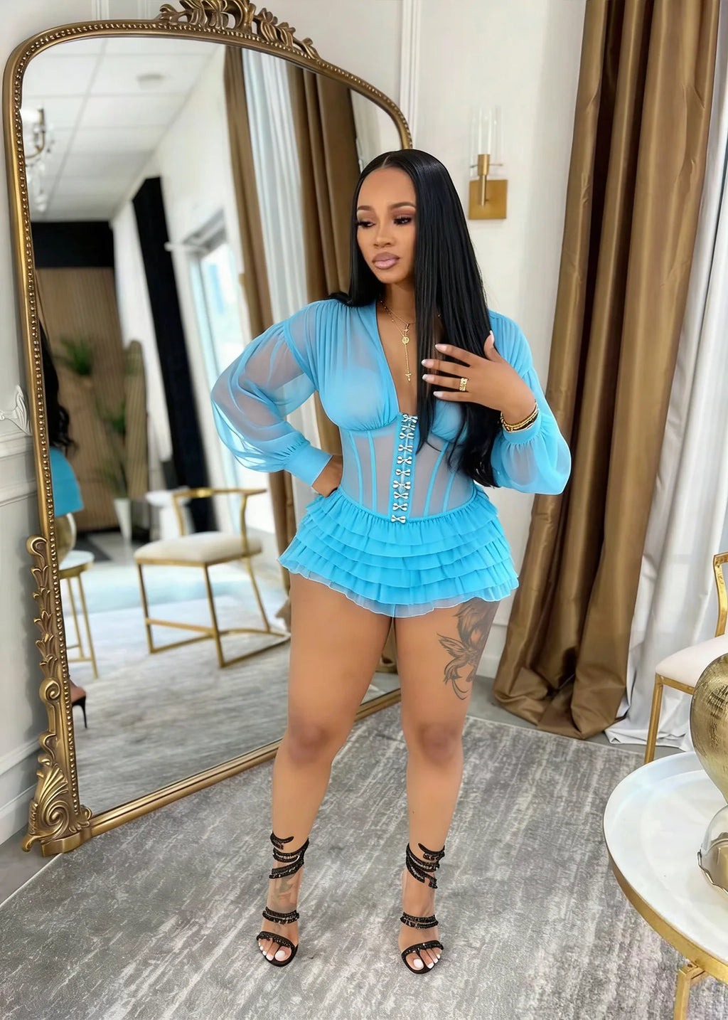 Ruched Long Sleeves Jumpsuit