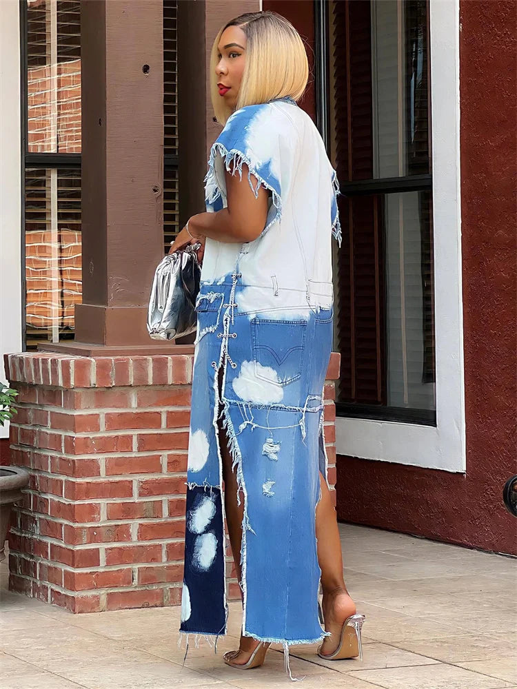 Denim Trench Jacket