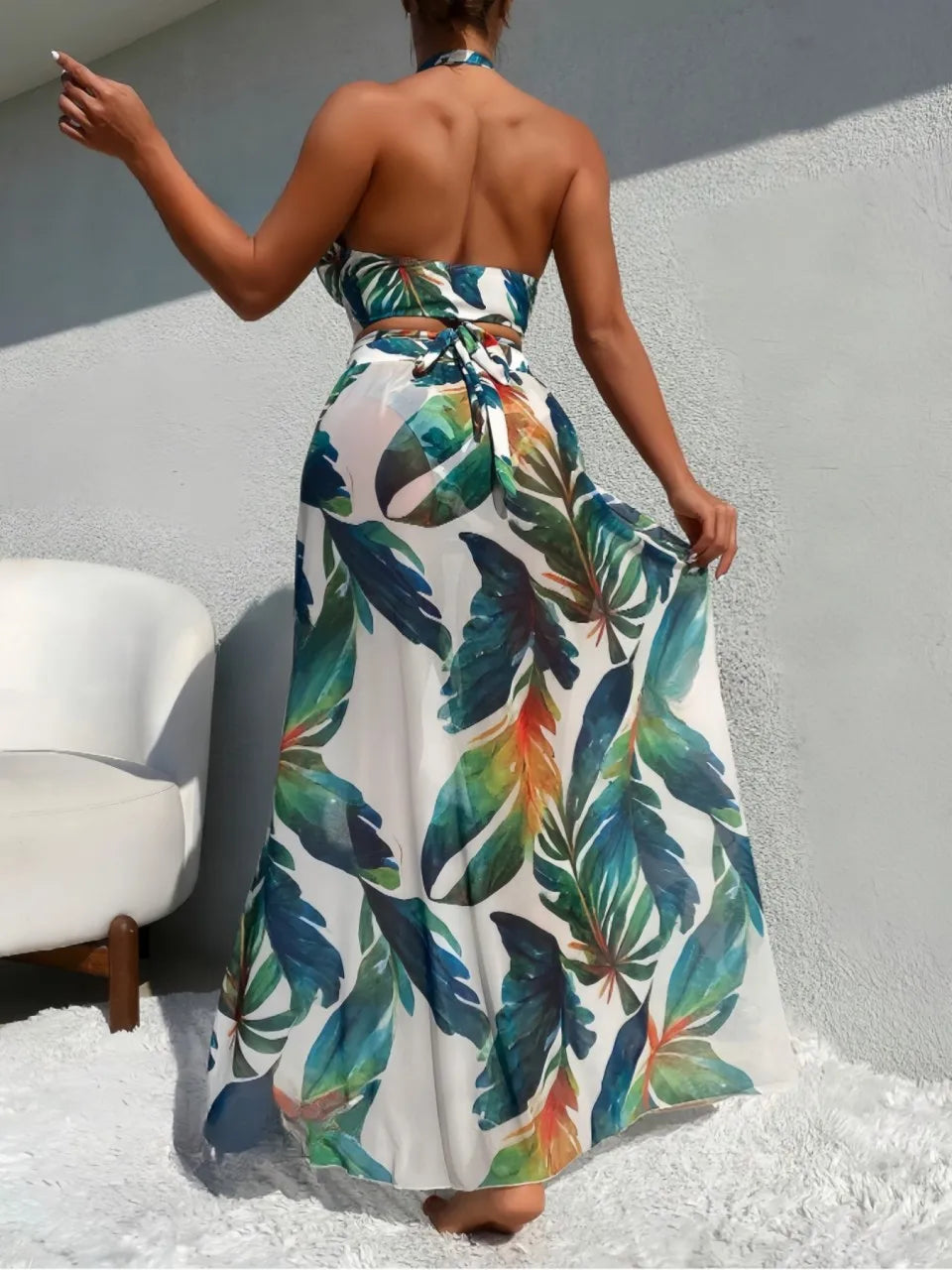 3 Piece Halter Swimming Suit