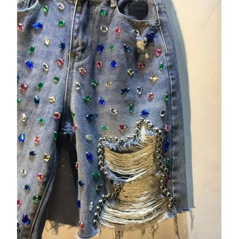 High Waist Jeans Shorts