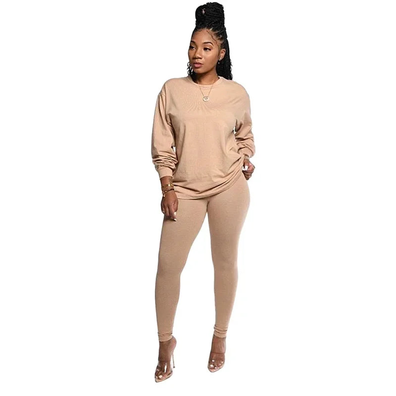 stacked leggings outfit set