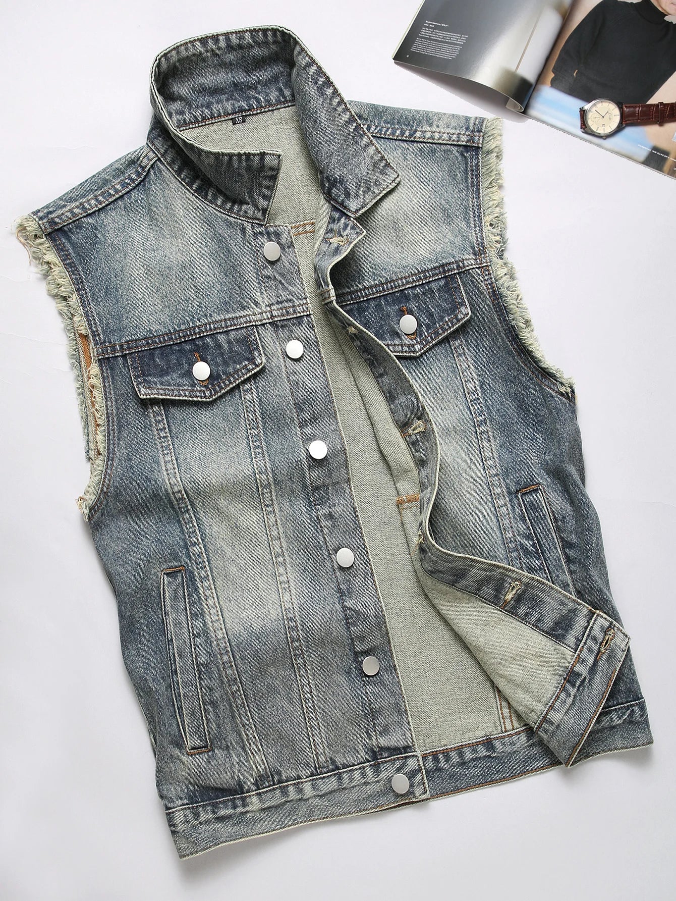 Men's Denim Sleeveless Vest