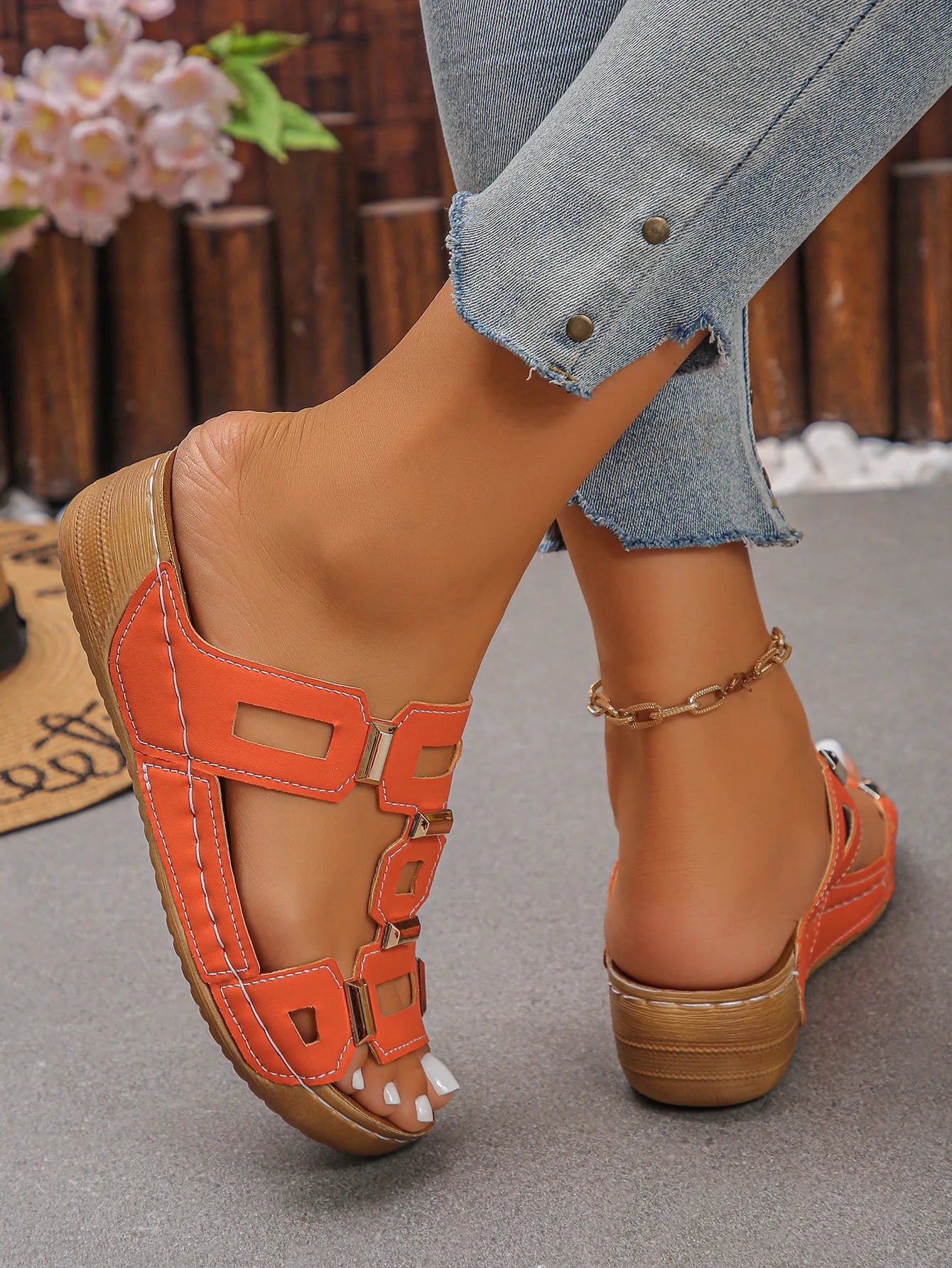 Women's Open Toe Wedges