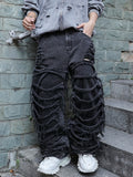 Men's black (ripped holes) Jeans