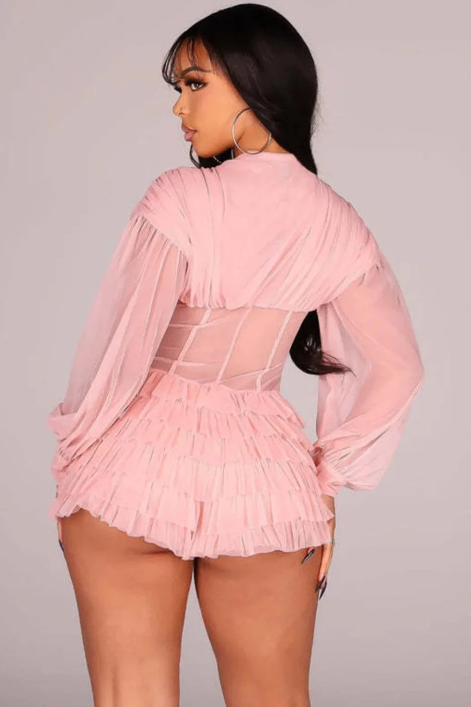 Ruched Long Sleeves Jumpsuit