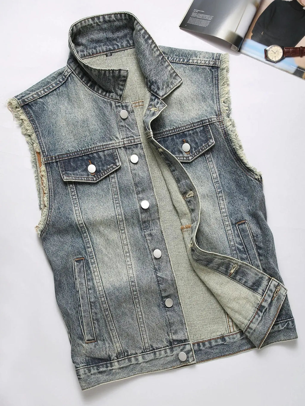Men's Denim Sleeveless Vest