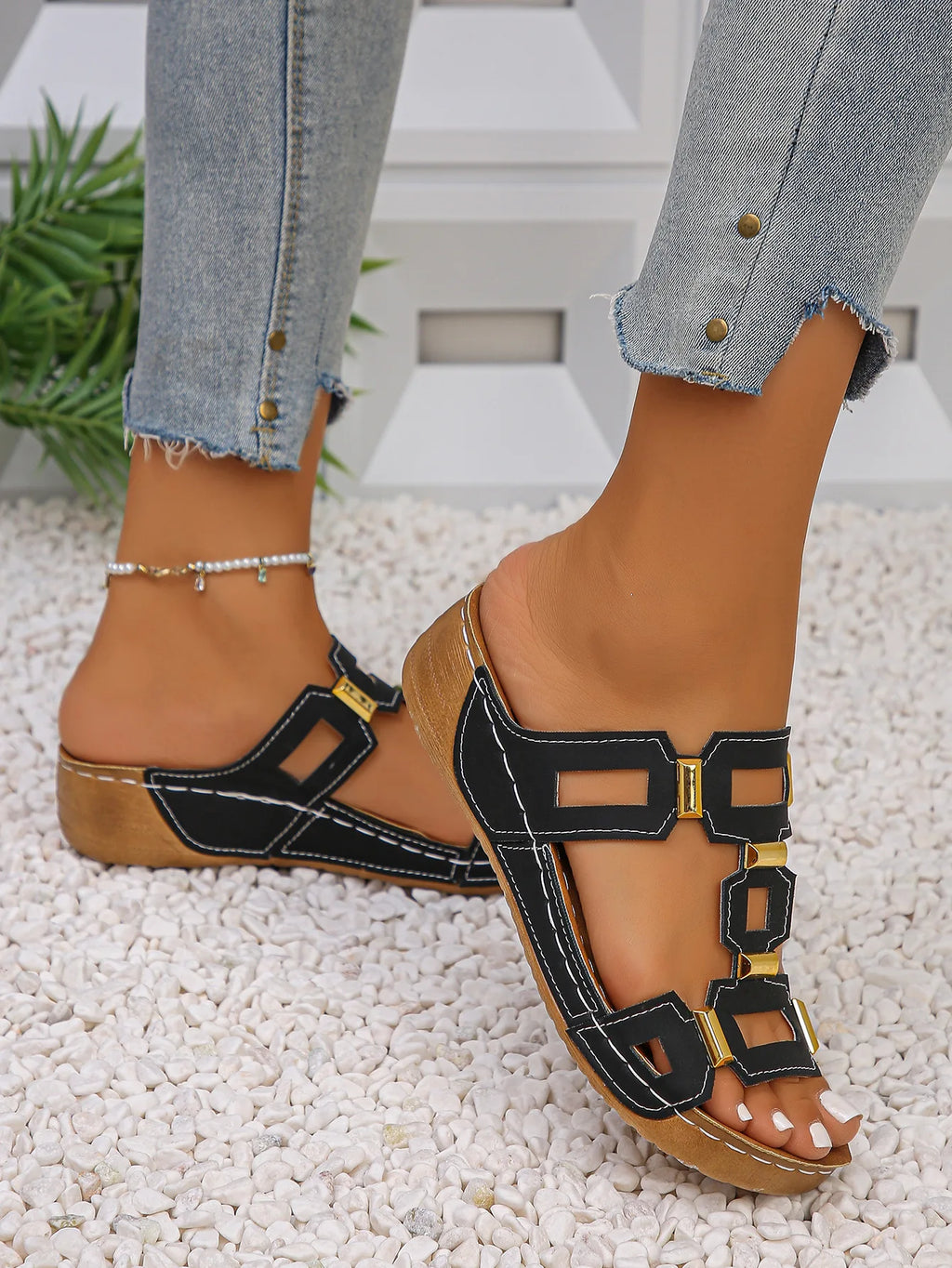 Women's Open Toe Wedges