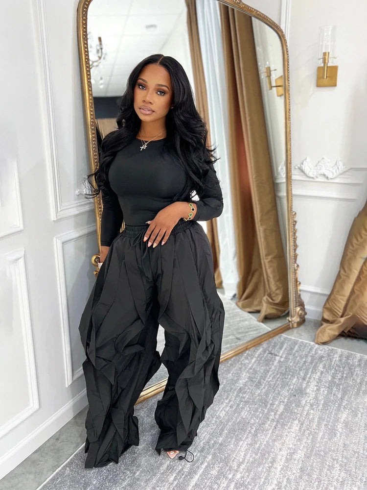 Long Sleeve Ruffle Two Piece set