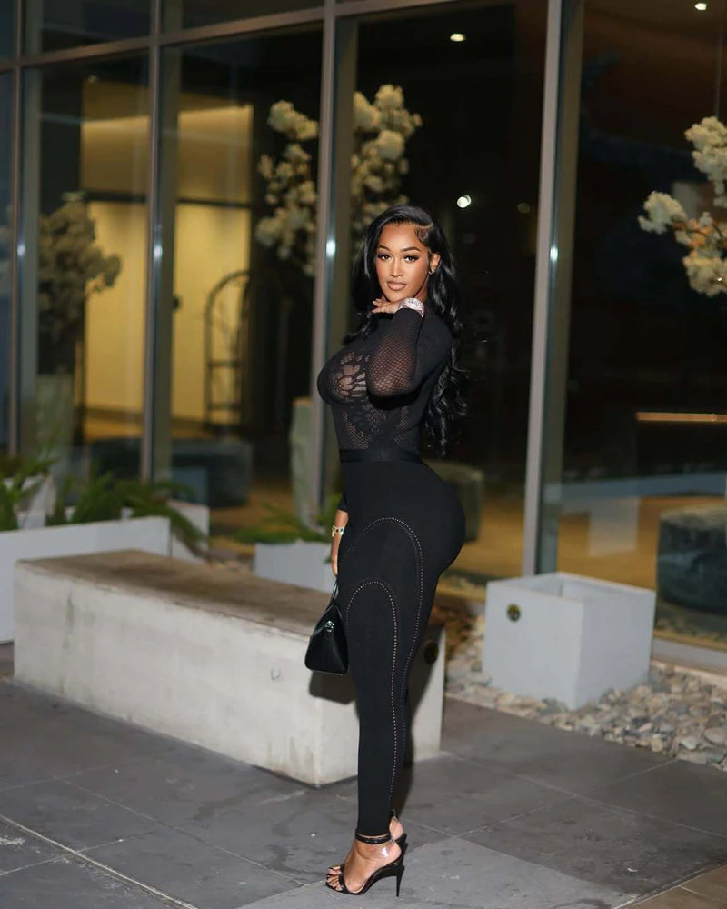 Two Piece Long Sleeve & Leggings Outfit