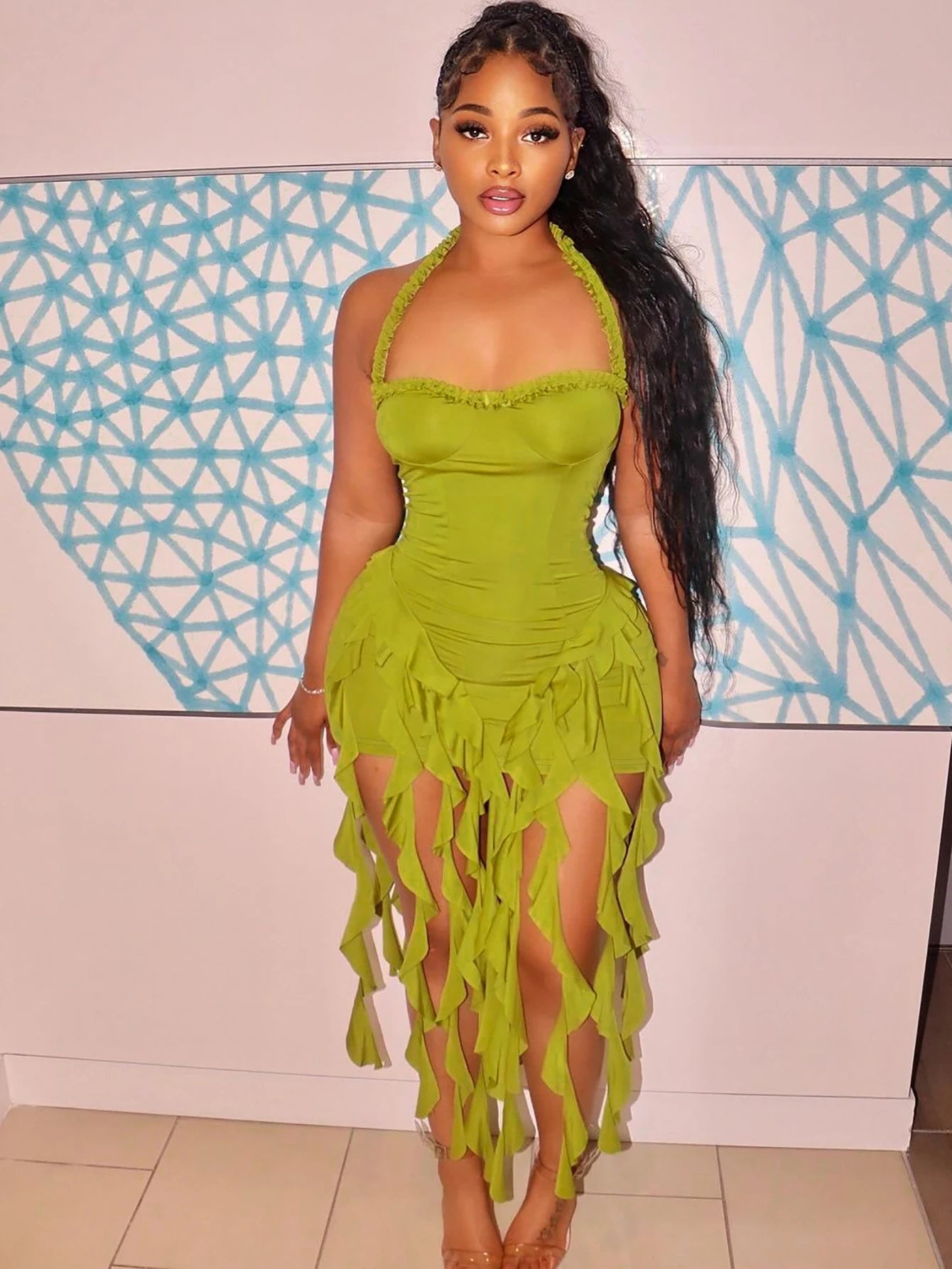 Halter Backless Mini Dress
