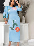 Flower Print Maxi Dress