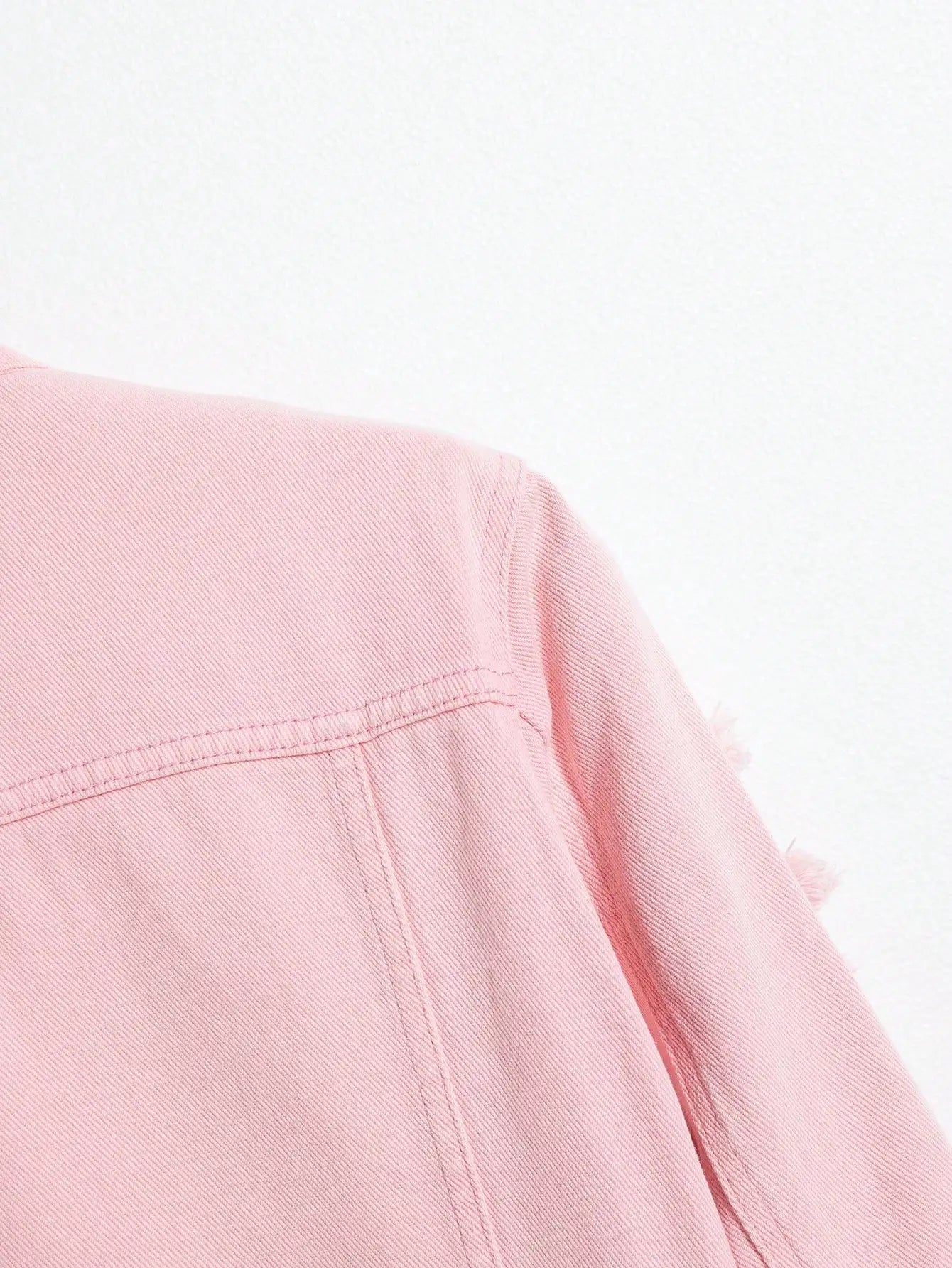 Denim Pink ripped jacket