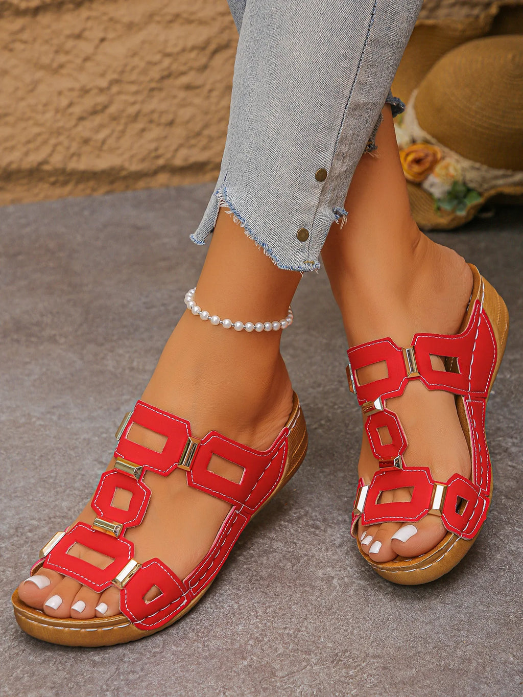 Women's Open Toe Wedges
