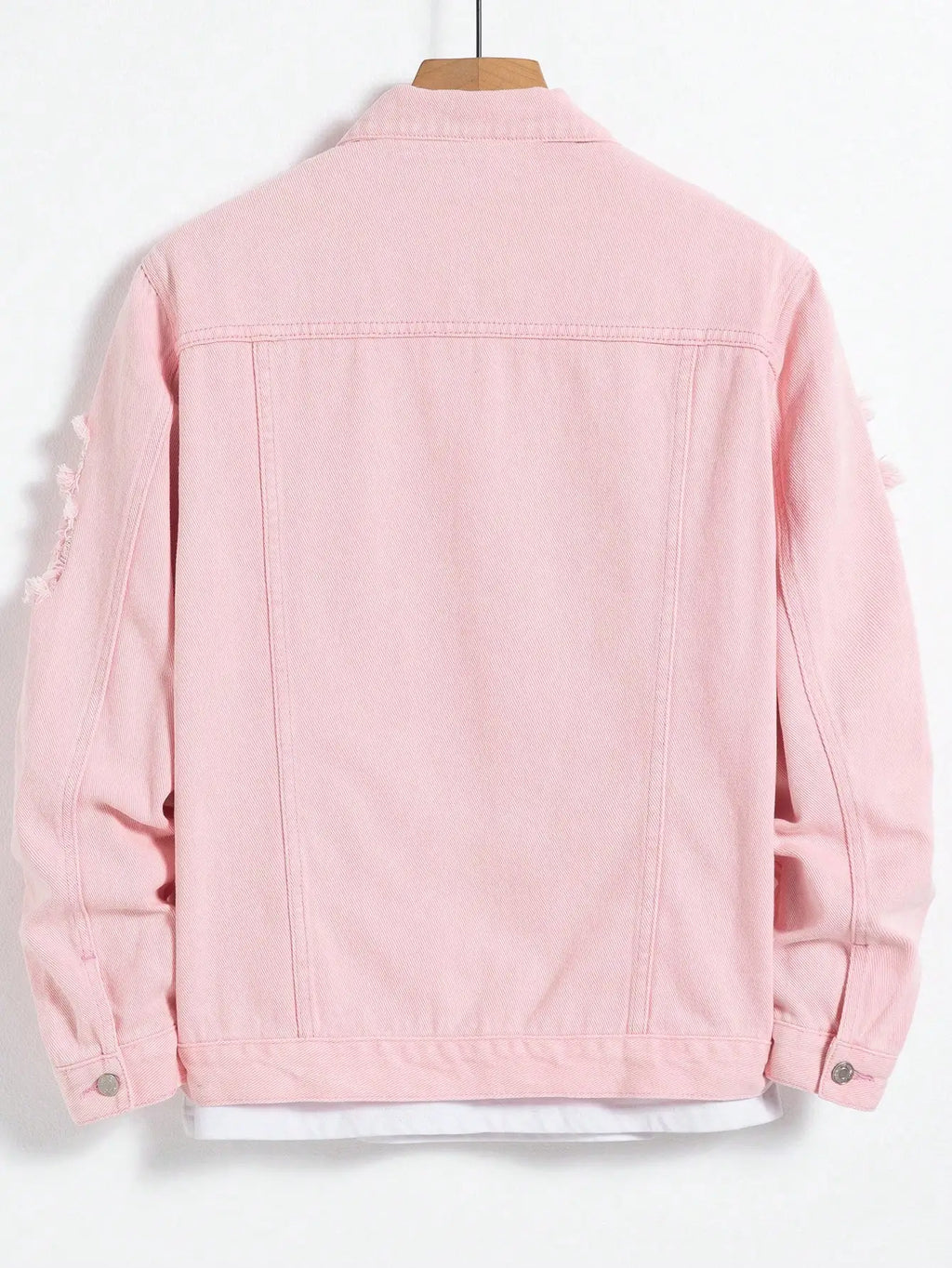Denim Pink ripped jacket