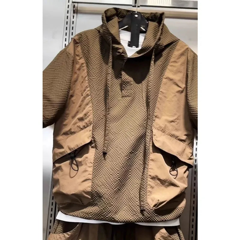 Hooded Short-sleeved Shorts Two-piece Set