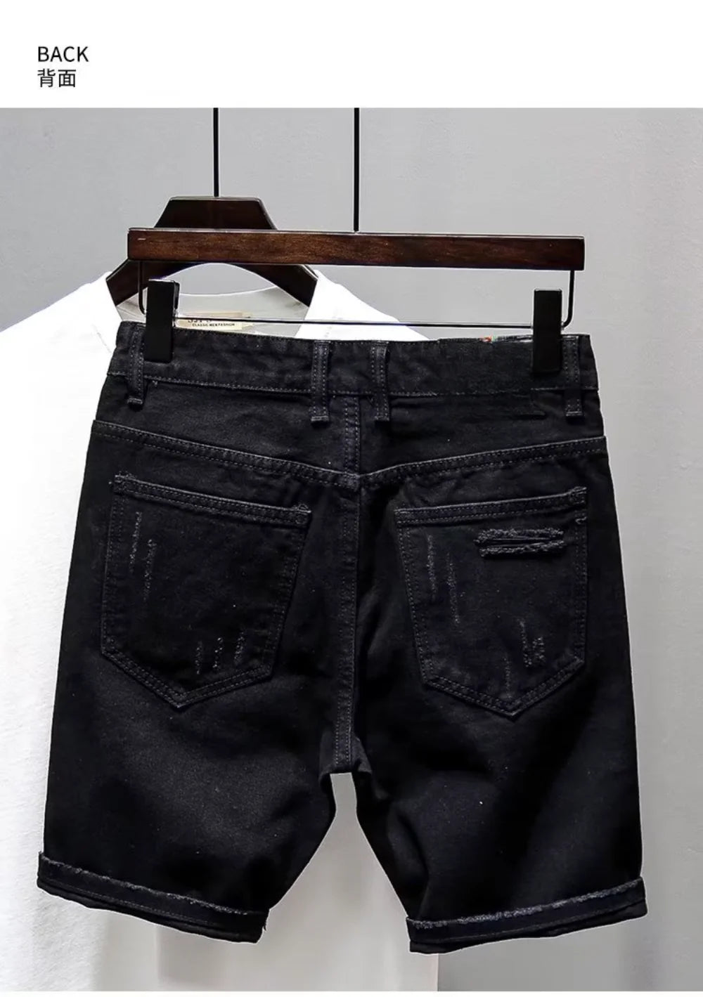 Ripped Denim Shorts