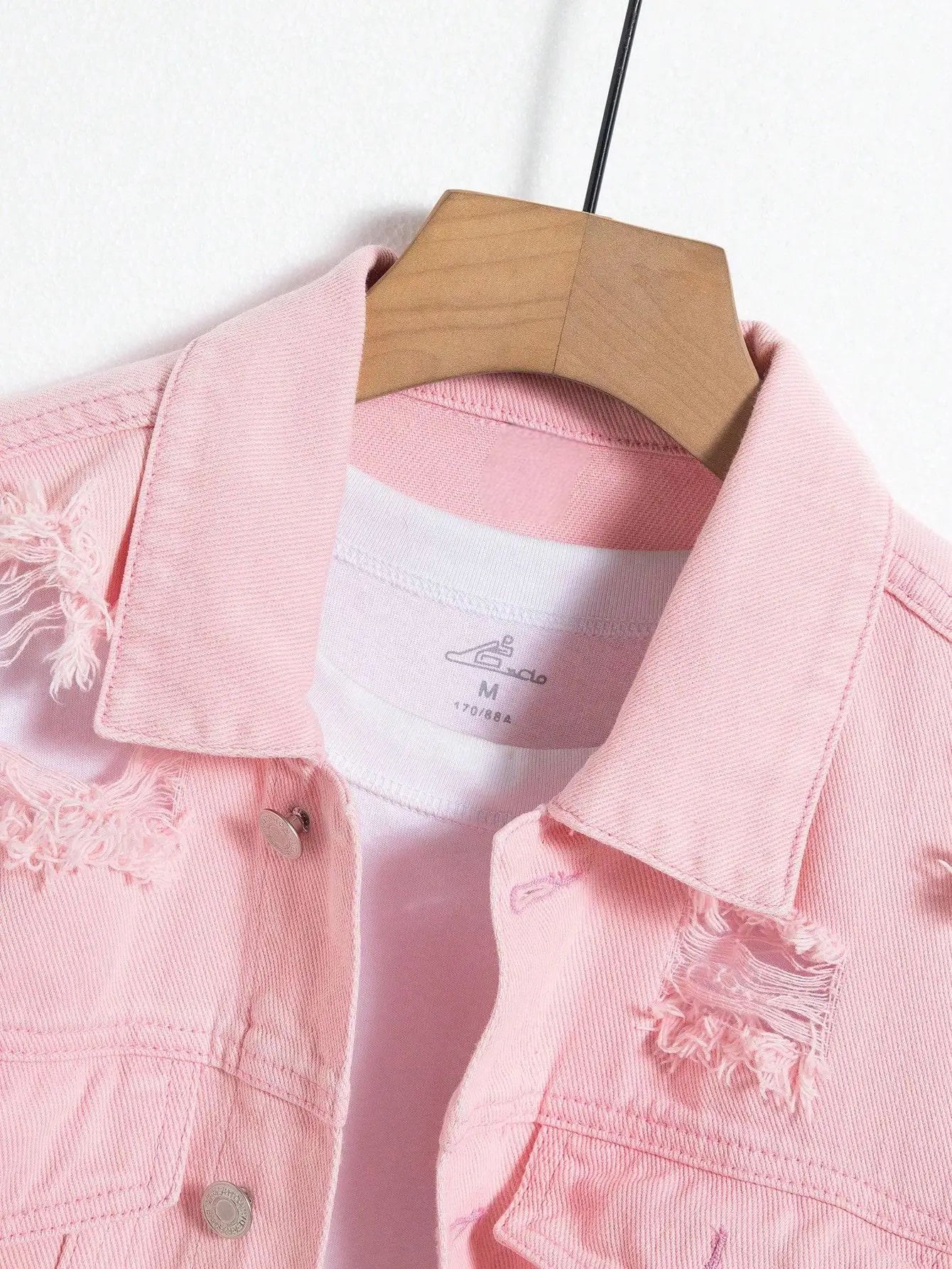 Denim Pink ripped jacket