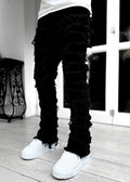 Denim Straight-leg Pants