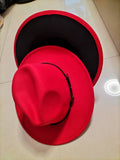 Flat Brim Fedora Hat