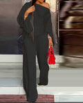 Casual Wide Leg Pants Set