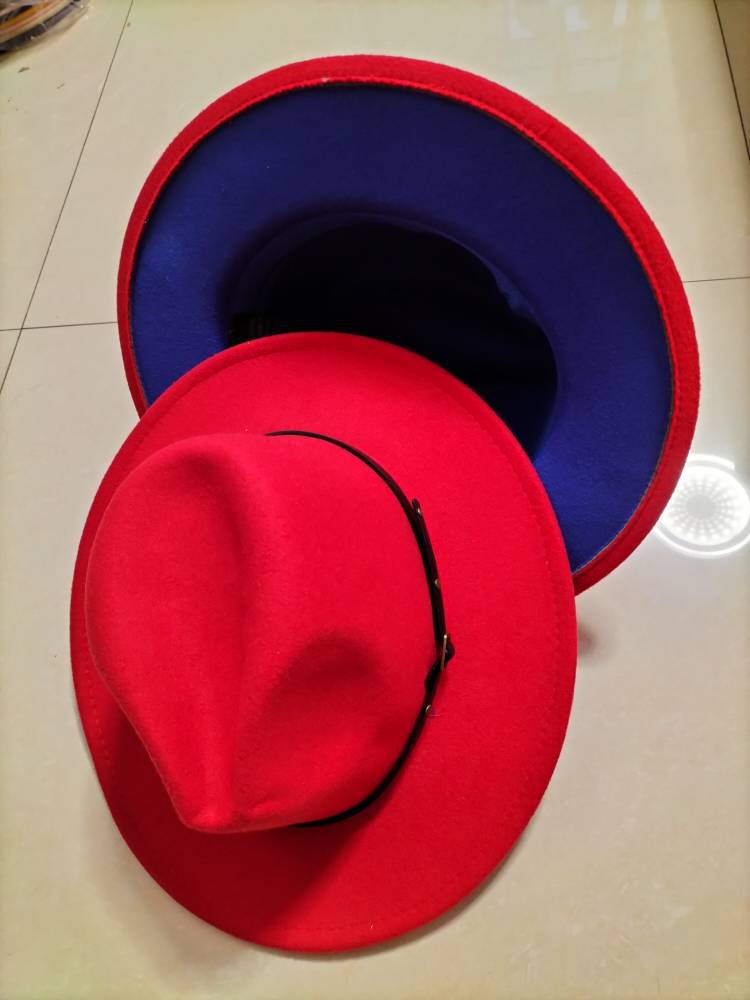 Flat Brim Fedora Hat