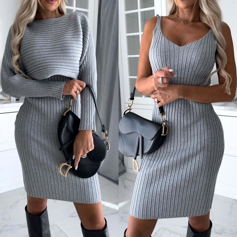 Long sleeve Skirt 2Pcs Suit