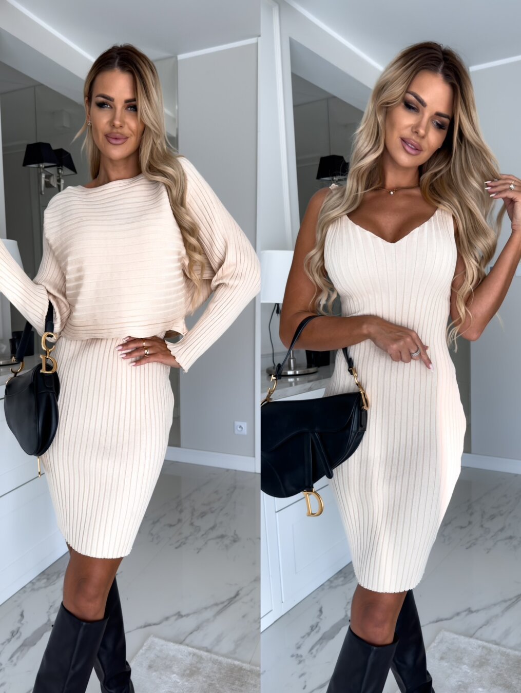Long sleeve Skirt 2Pcs Suit