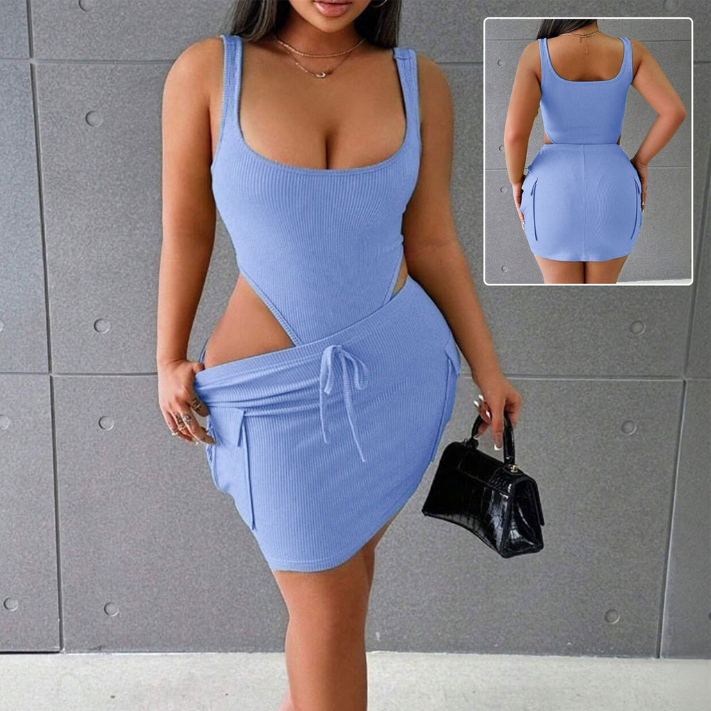 Slim Skirt With Top Set