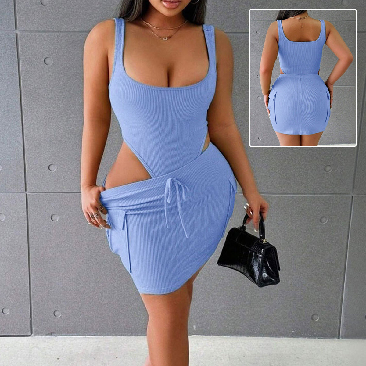 Slim Skirt With Top Set