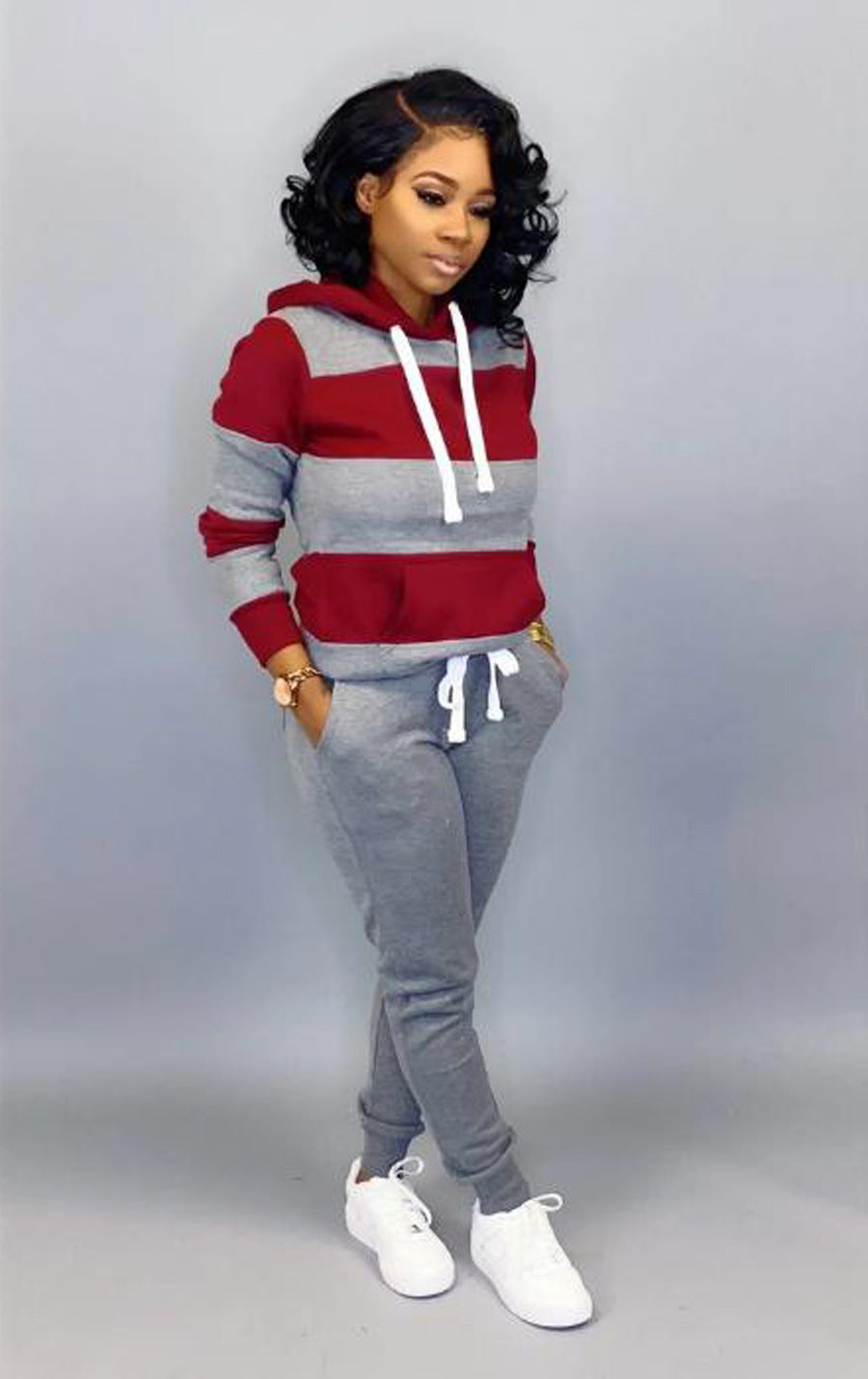 Hooded Casual Sports Suit - Littfashions